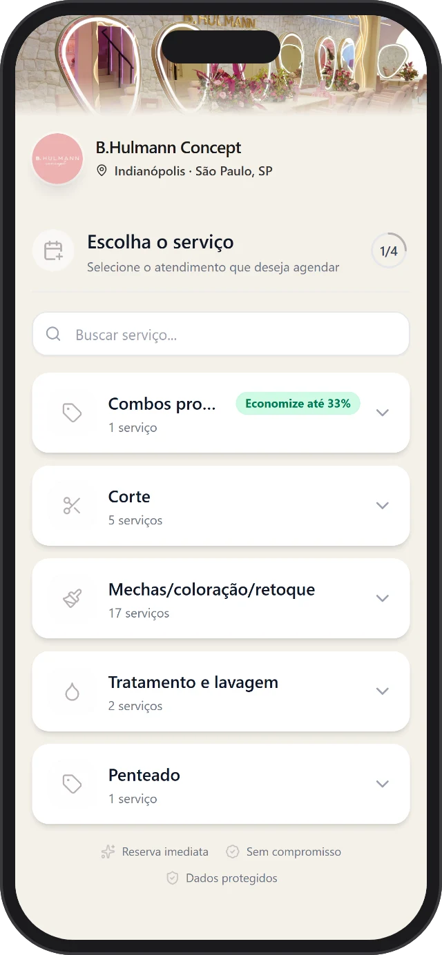 Service catalog by category